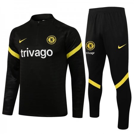 Chelsea Trainings Sweatshirt Pak Kwart-Zip 2021-22 Zwarte